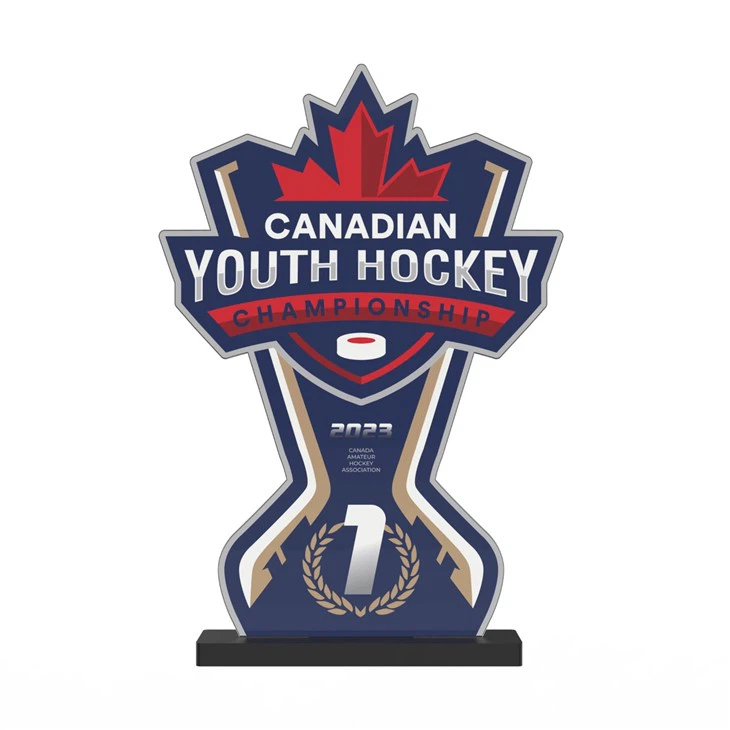 Single Layer Acrylic Hockey Trophies high quality